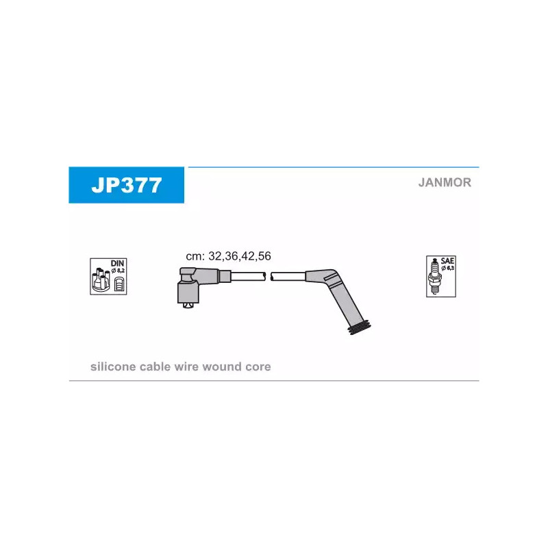 Uždegimo laidų komplektas  JANMOR JP377