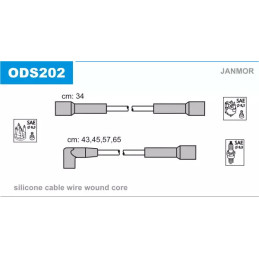Uždegimo laidų komplektas  JANMOR ODS202