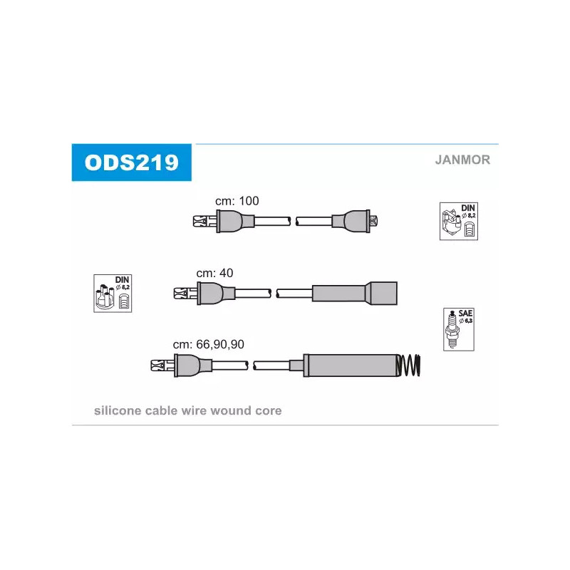 Uždegimo laidų komplektas  JANMOR ODS219