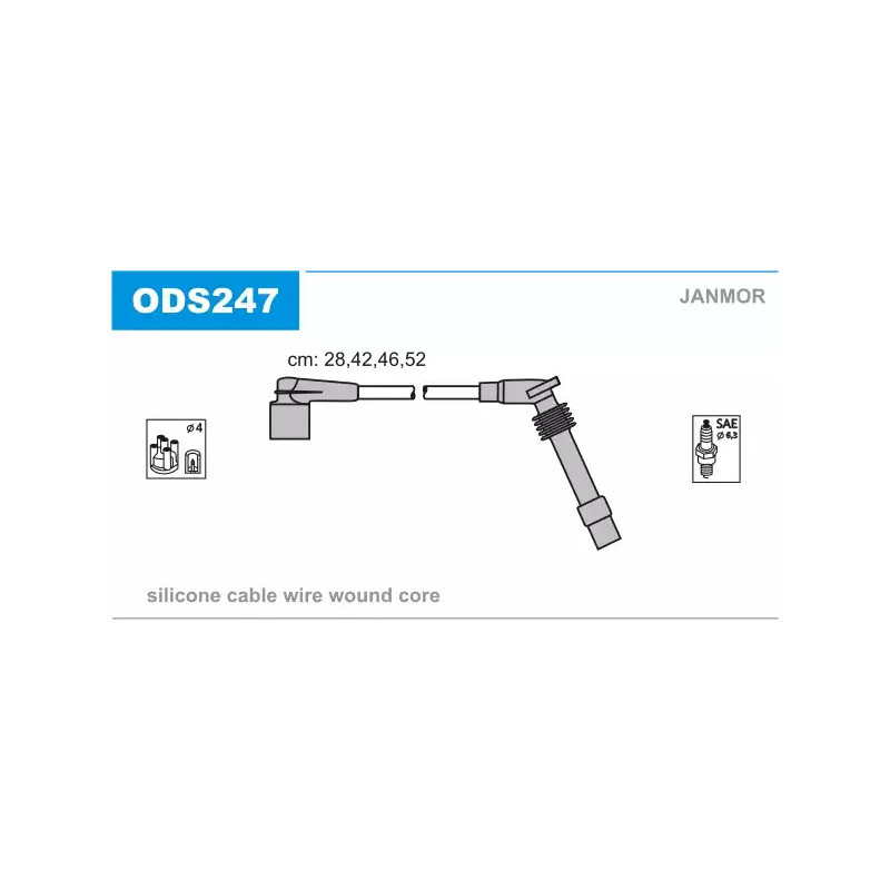Uždegimo laidų komplektas  JANMOR ODS247