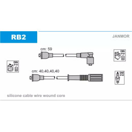Uždegimo laidų komplektas  JANMOR RB2