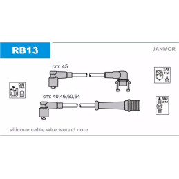 Uždegimo laidų komplektas  JANMOR RB13