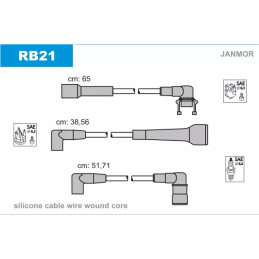 Uždegimo laidų komplektas  JANMOR RB21