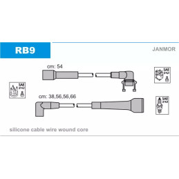 Uždegimo laidų komplektas  JANMOR RB9
