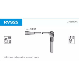 Uždegimo laidų komplektas  JANMOR RVS25