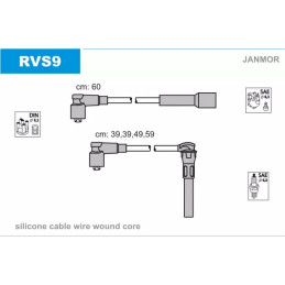 Uždegimo laidų komplektas  JANMOR RVS9