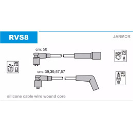 Uždegimo laidų komplektas  JANMOR RVS8