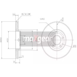Stabdžių diskas  MAXGEAR 19-0683