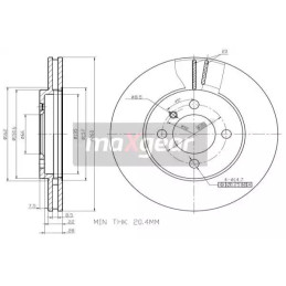 Stabdžių diskas  MAXGEAR 19-0691