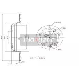 Stabdžių diskas  MAXGEAR 19-0694