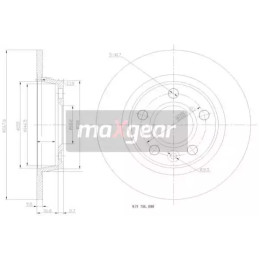 Stabdžių diskas  MAXGEAR 19-0776