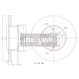 Stabdžių diskas  MAXGEAR 19-0784