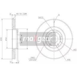 Stabdžių diskas  MAXGEAR 19-0819