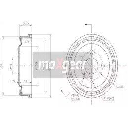 Stabdžių būgnas  MAXGEAR 19-0825