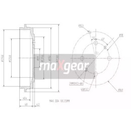 Stabdžių būgnas  MAXGEAR 19-0831