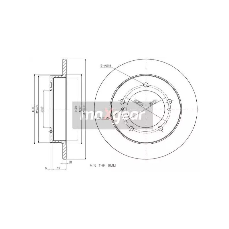 Stabdžių diskas  MAXGEAR 19-0919