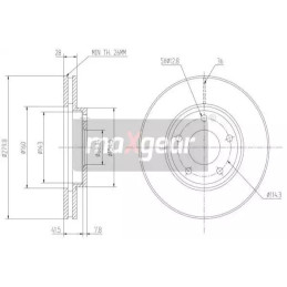 Stabdžių diskas  MAXGEAR 19-0951