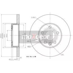 Stabdžių diskas  MAXGEAR 19-0990