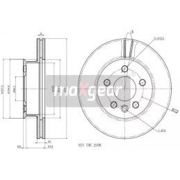 Stabdžių diskas  MAXGEAR 19-0996