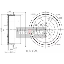 Stabdžių būgnas  MAXGEAR 19-1029