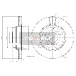 Stabdžių diskas  MAXGEAR 19-1322