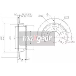 Stabdžių diskas  MAXGEAR 19-1814