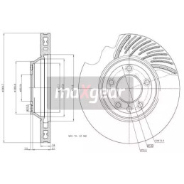 Stabdžių diskas  MAXGEAR 19-1836