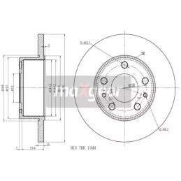 Stabdžių diskas  MAXGEAR 19-1852