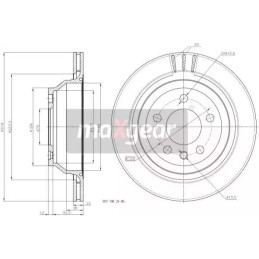 Stabdžių diskas  MAXGEAR 19-1874