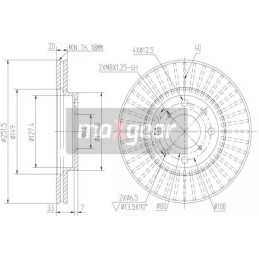 Stabdžių diskas  MAXGEAR 19-1871