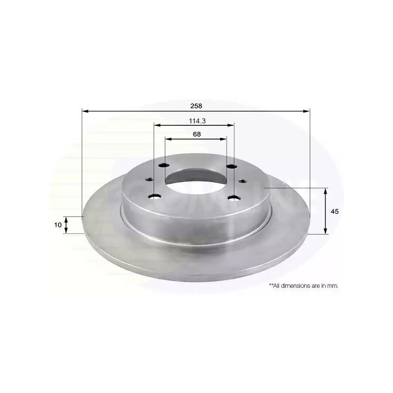 Stabdžių diskas  COMLINE ADC0217