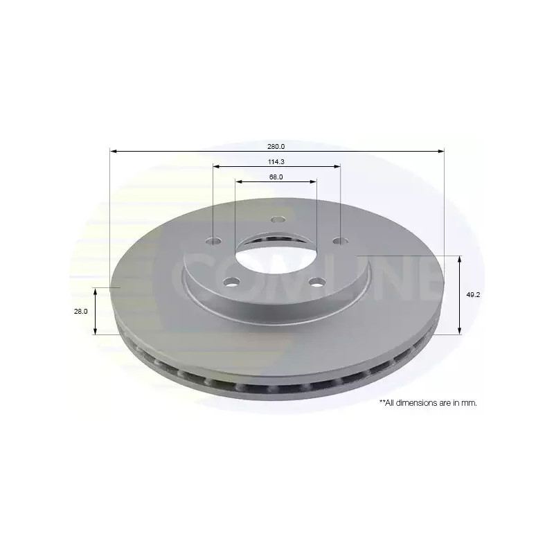 Stabdžių diskas  COMLINE ADC0260V