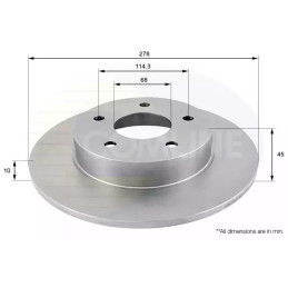 Stabdžių diskas  COMLINE ADC0261
