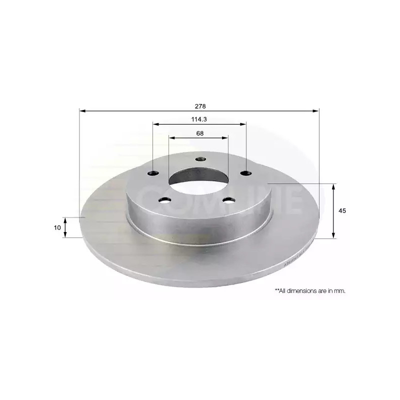 Stabdžių diskas  COMLINE ADC0261