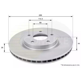 Stabdžių diskas  COMLINE ADC0274V