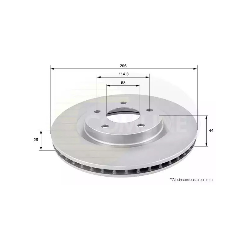 Stabdžių diskas  COMLINE ADC0274V