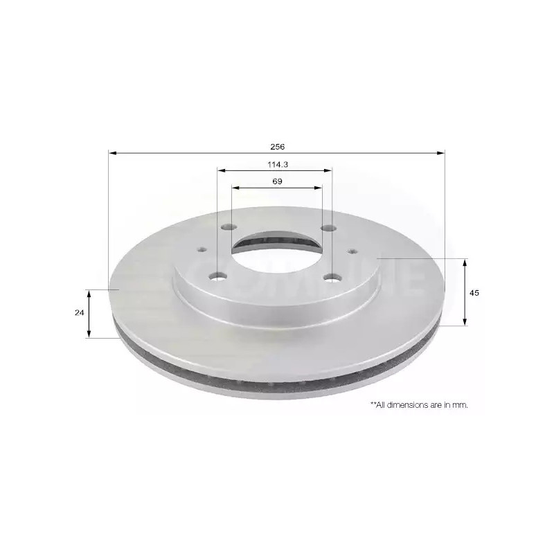Stabdžių diskas  COMLINE ADC0333V
