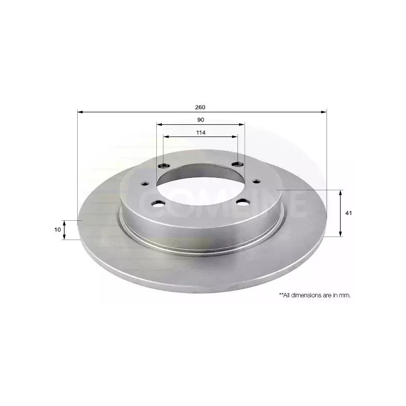 Stabdžių diskas  COMLINE ADC0355