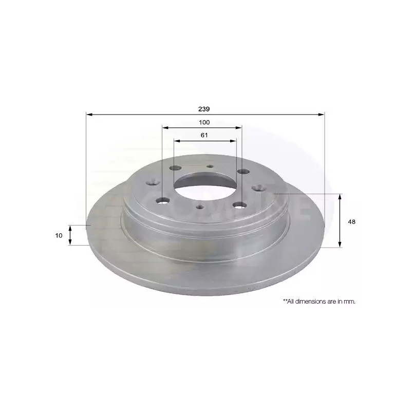 Stabdžių diskas  COMLINE ADC0518