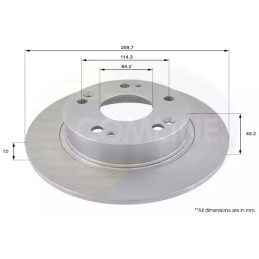 Stabdžių diskas  COMLINE ADC0549