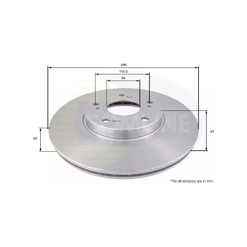 Stabdžių diskas  COMLINE ADC0558V