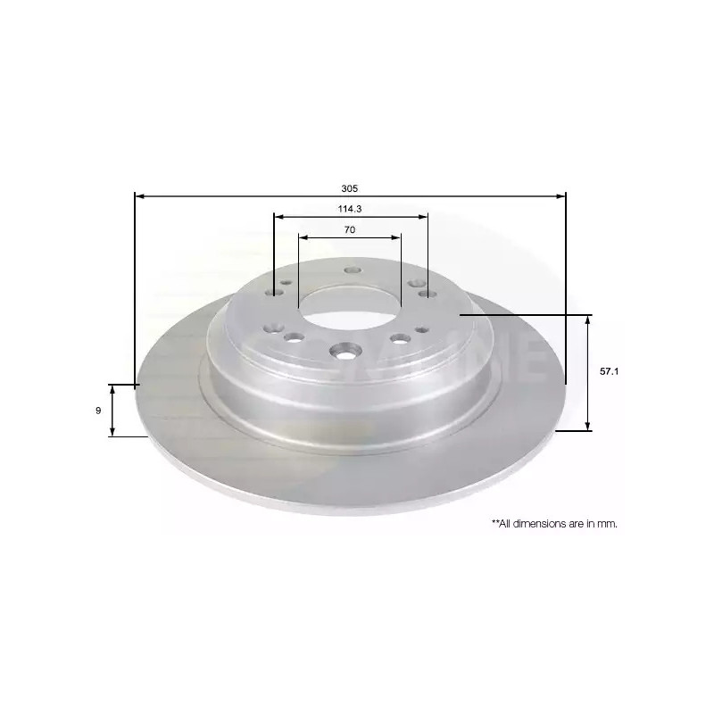 Stabdžių diskas  COMLINE ADC0567
