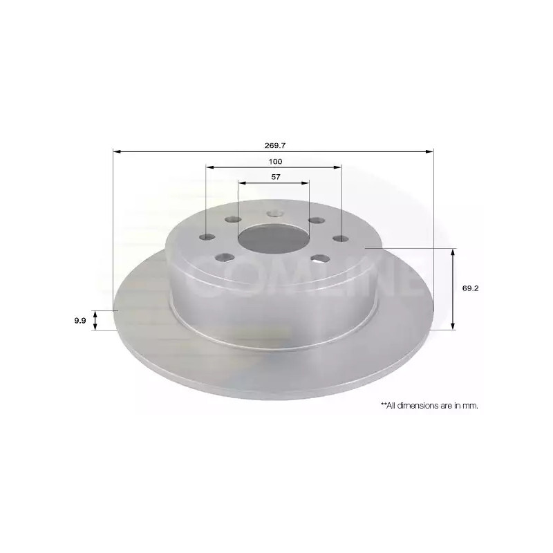 Stabdžių diskas  COMLINE ADC1104