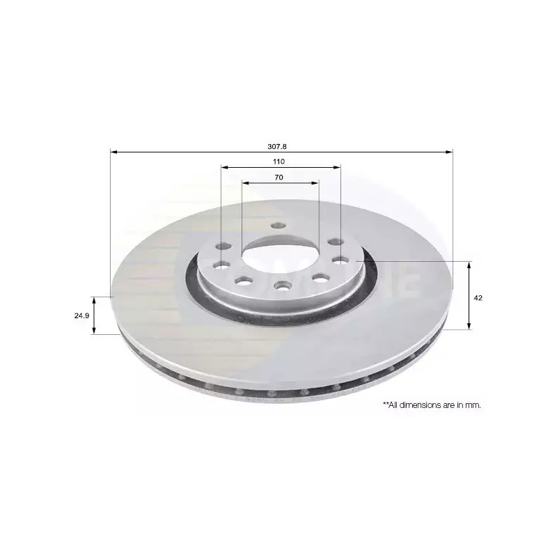 Stabdžių diskas  COMLINE ADC1124V