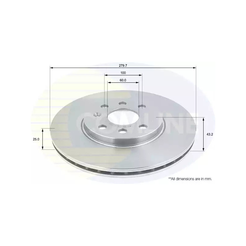 Stabdžių diskas  COMLINE ADC1131V