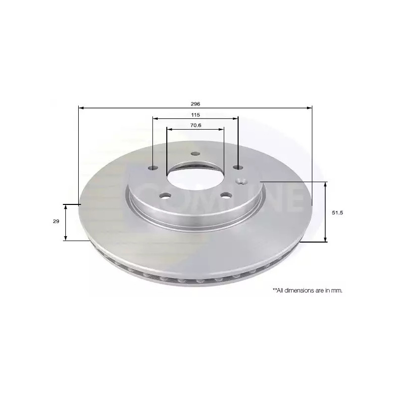 Stabdžių diskas  COMLINE ADC1146V