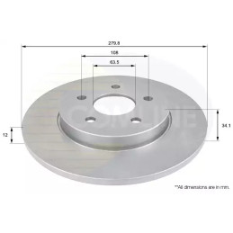 Stabdžių diskas  COMLINE ADC1219