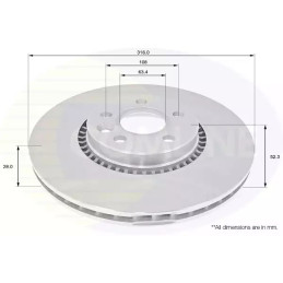 Stabdžių diskas  COMLINE ADC1251V