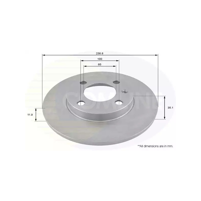 Stabdžių diskas  COMLINE ADC1402
