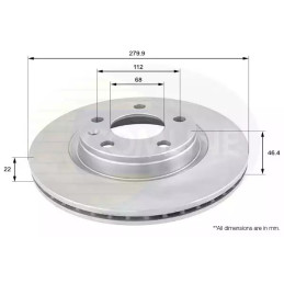 Stabdžių diskas  COMLINE ADC1412V